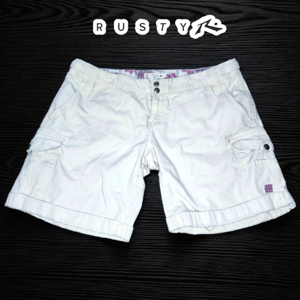 RUSTY SUPPLY CO. Cream Cargo Shorts - 12